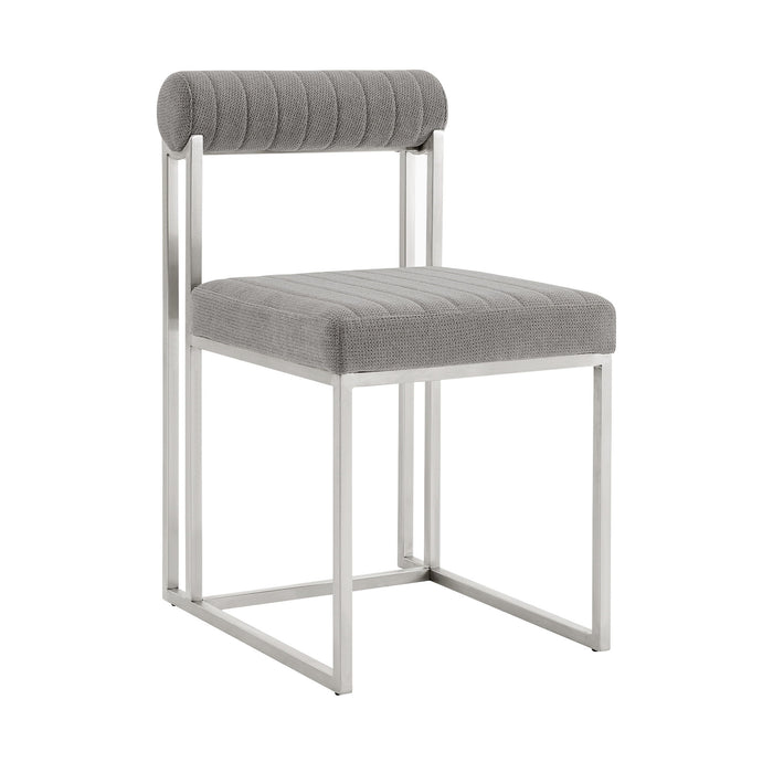 Anastasia - Dining Room Chair Set With Brushed Silver Frame - Simple Home Plus