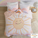 Dawn - Twin Sunshine Printed Reversible Comforter Set - Yellow / Coral - Simple Home Plus
