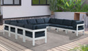 Nizuc - Outdoor Patio 11 Piece Modular Sectional With White Frame - Simple Home Plus