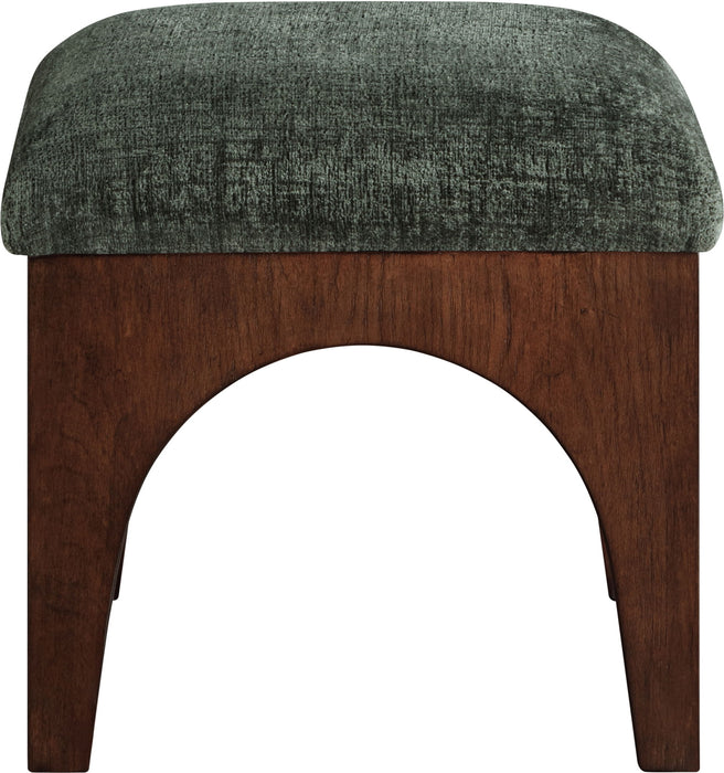 Lawson - Chenille Fabric Upholstered Ottoman - Walnut Base - Simple Home Plus