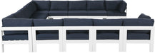Nizuc - Outdoor Patio 13 Piece Modular Sectional With White Frame - Simple Home Plus