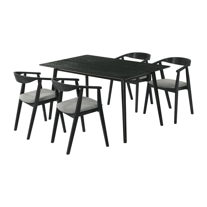 Westmont Santana - 5 Piece Dining Table Set - Charcoal / Black - Simple Home Plus