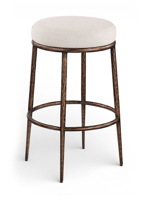 Ferro - Performance Fabric Upholstered Backless Bar Stool - Antique Bronze - Simple Home Plus