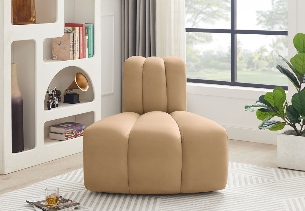 Arc - Velvet Reverse Corner Chair - Simple Home Plus