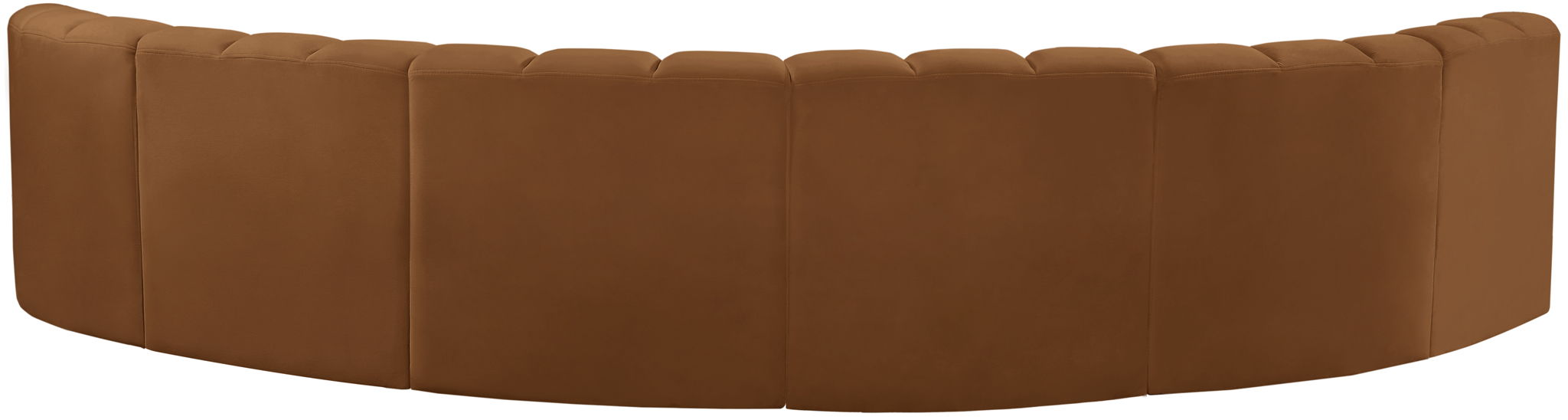 Arc - Velvet 6 Piece U-Shaped Modular Sofa - Saddle - Simple Home Plus