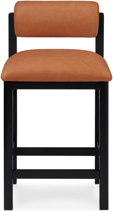 Roundhill - Faux Leather Counter Stool - Black Frame - Simple Home Plus