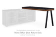 Kallari - Home Office Desk Return - Warm Brown / Black - Simple Home Plus