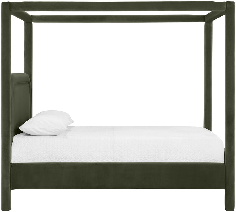 Salina - Velvet Upholstered Bed - Simple Home Plus