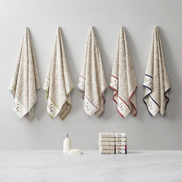 Serene - Jacquard 6 Piece Towel Set - Green - Simple Home Plus