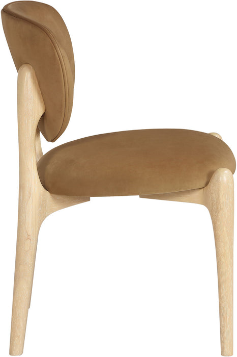 Velora - Upholstered Dining Chair (Set of 2) - Saddle / Natural - Simple Home Plus