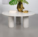 Astoria - Round Genuine Marble Coffee Table - White - Simple Home Plus