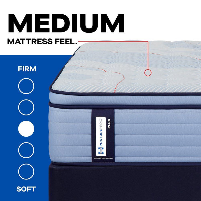Posturepedic Plus - Paterson II Euro Pillow Top Medium Mattress - Simple Home Plus