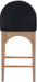 Waldorf - Chenille Stool With Natural Legs - Simple Home Plus