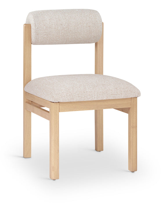 Roundhill - Fabric Dining Chair (Set of 2) - Natural Frame - Simple Home Plus