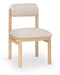Roundhill - Fabric Dining Chair (Set of 2) - Natural Frame - Simple Home Plus