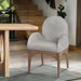Waldorf - Chenille Dining Arm Chair With Natural Legs - Simple Home Plus