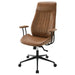 Ranger - Upholstered Adjustable Home Office Desk Chair - Brown - Simple Home Plus