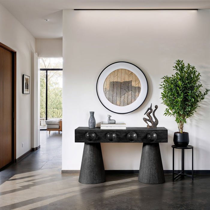 Bracciano - Oak Veneer Console Table - Simple Home Plus