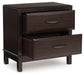 Vanmore - Dark Brown - Two Drawer Night Stand - Simple Home Plus