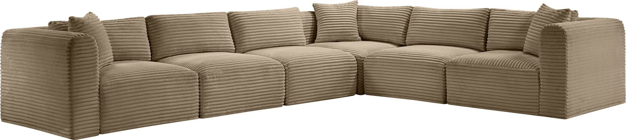 Shaggy - Fabric 6 Piece Modular Corner Sectional - Simple Home Plus