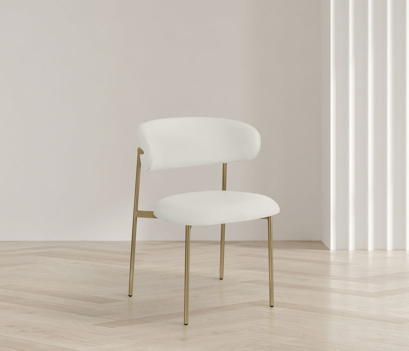 Lupita - Dining Chair With Brushed Gold Legs(Set of 2) - Simple Home Plus