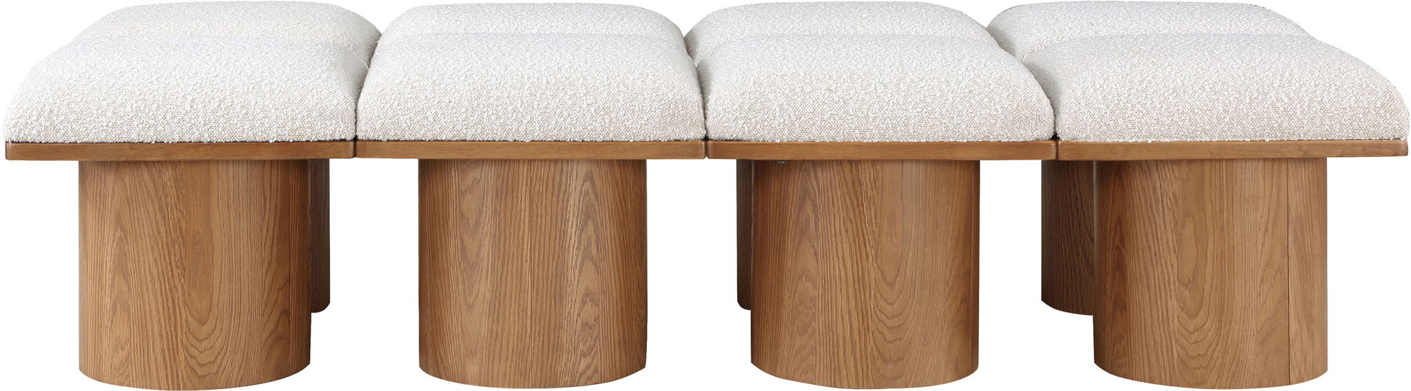 Pavilion - 8 Piece Modular Bench With Brown Base - Simple Home Plus