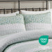 Caralie - 4 Piece King Seersucker Quilt Set With Throw Pillow - Green - Simple Home Plus