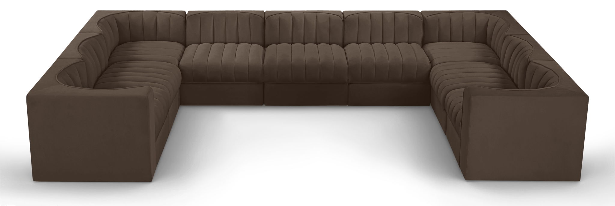 Rummi - Velvet Performance Fabric Upholstered 9 Piece Modular Sectional - Simple Home Plus