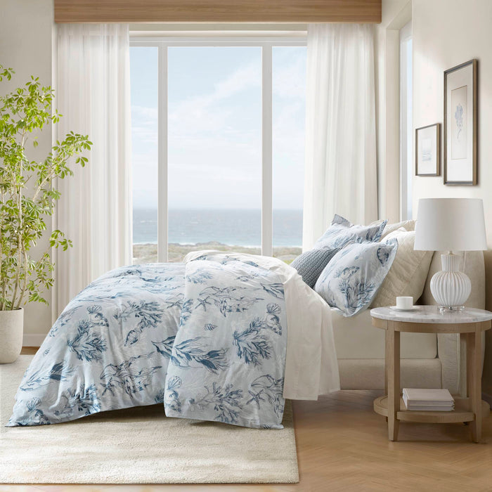 Fashion - King 100% Sateen Duvet Cover Set - Navy / Blue - Simple Home Plus