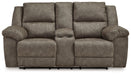 Laresview - Fossil - Dbl Reclining Loveseat with Console - Simple Home Plus