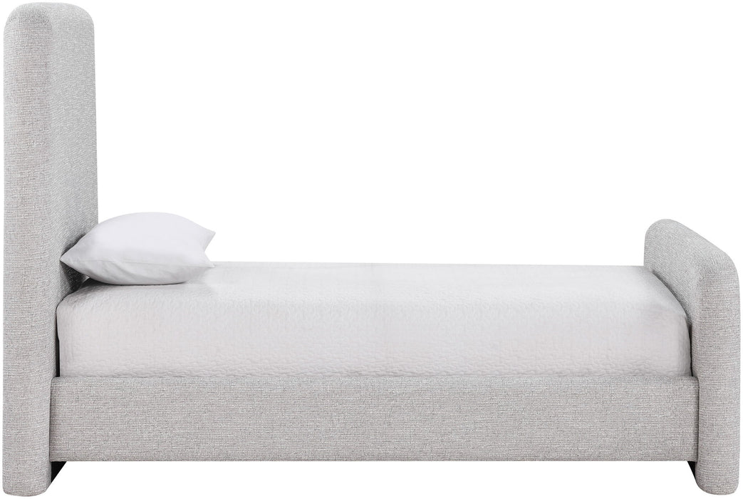 Fira - Linen Textured Fabric Upholstered Bed - Simple Home Plus