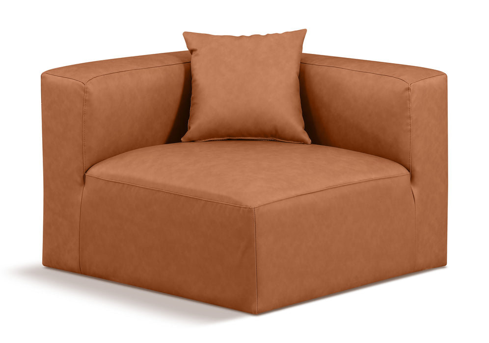 Cube - Corner Chair - Cognac - Simple Home Plus
