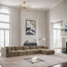 Shaggy - Fabric 5 Piece Modular Sectional With Chaise - Simple Home Plus