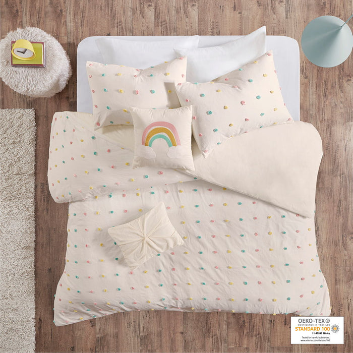 Callie - Pom Pom Duvet Cover Set - Multi - Simple Home Plus
