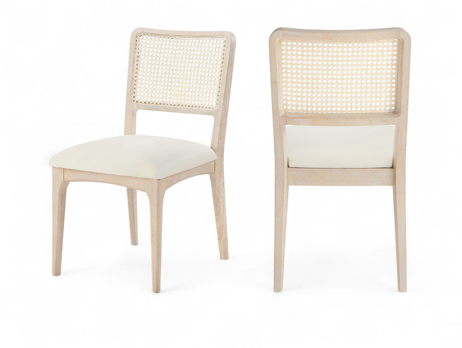 Atrium - Upholstered Seat Dining Chair With Brushed Natural Base (Set of 2) - Simple Home Plus