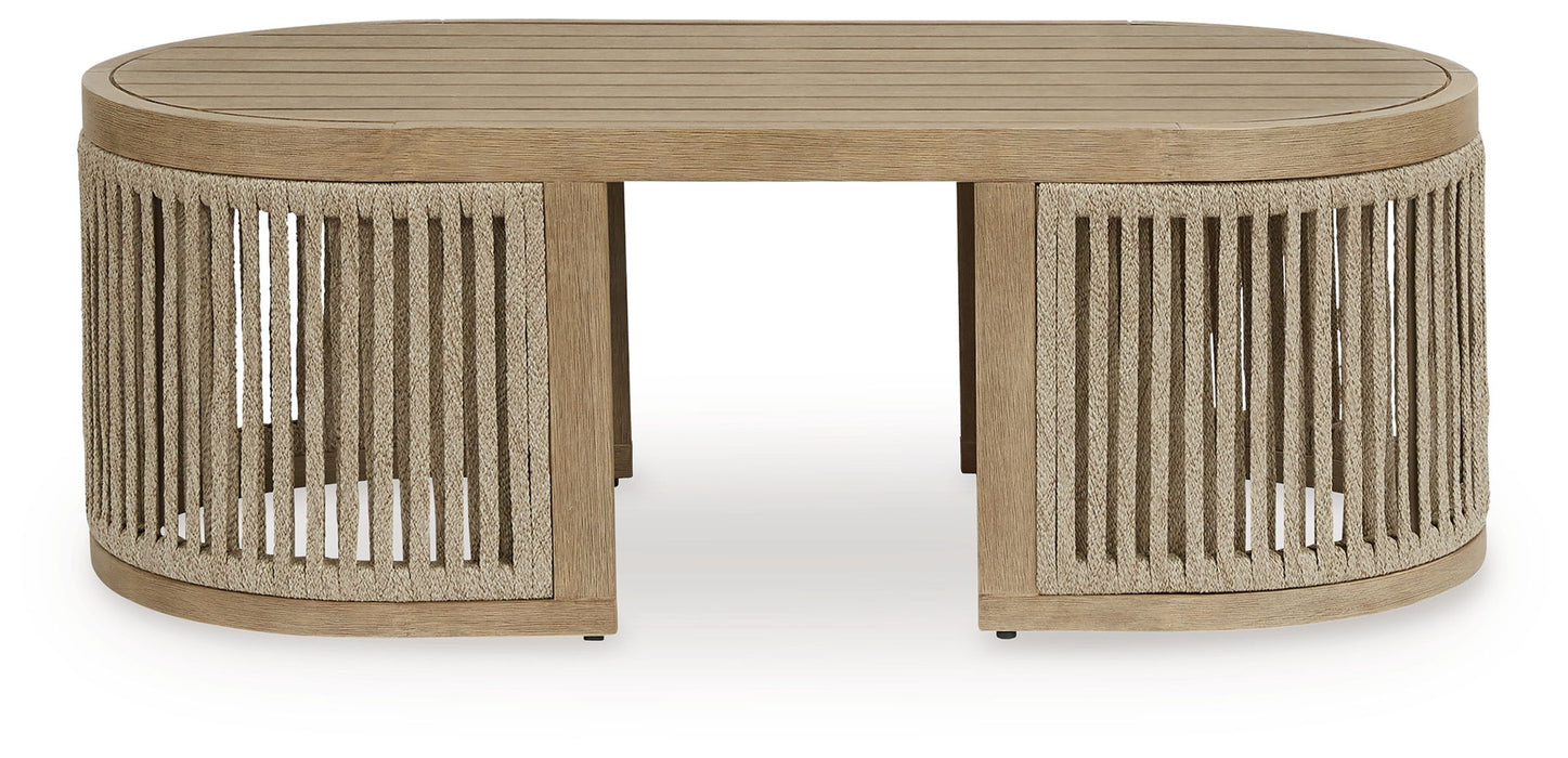 Serena Shores - Beige - Rectangular Cocktail Table - Simple Home Plus