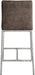 Reeves - Chenille Fabric Upholstered Counter Stool (Set of 2) - Silver Base - Simple Home Plus