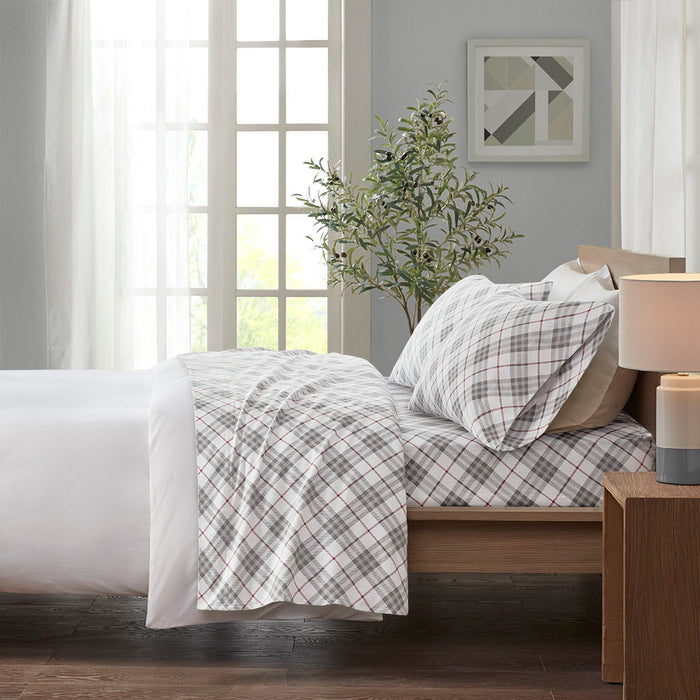 Cozy Flannel - Twin Sheet Set - Red Plaid