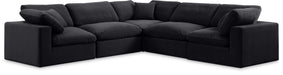 Comfy - 5 Piece Velvet Modular Corner Sectional - Simple Home Plus
