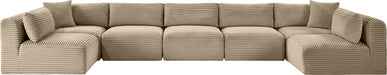 Shaggy - Fabric 7 Piece Modular U-Shaped Armless Sectional - Simple Home Plus