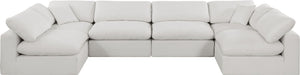 Comfy - 6 Piece Linen Modular Armless Sectional - Simple Home Plus