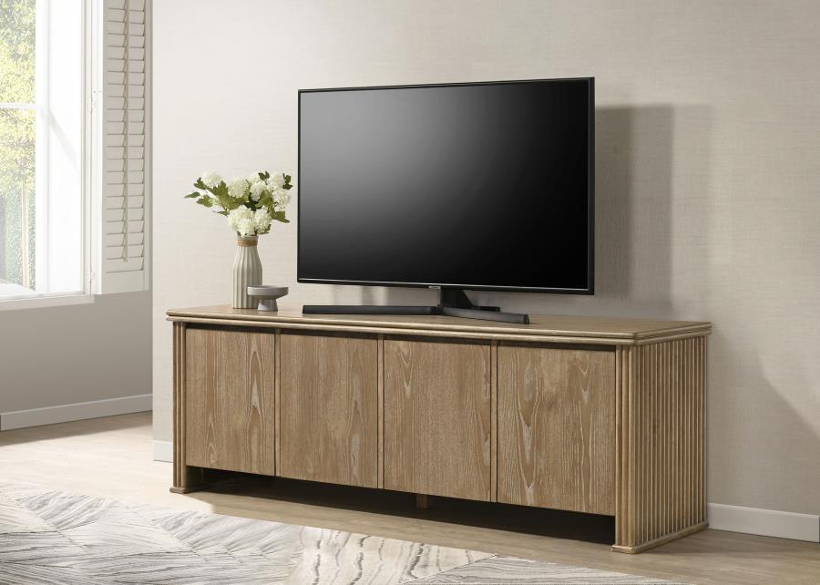 Adina - 70" TV Stand Media Console - Distressed Light Brown - Simple Home Plus