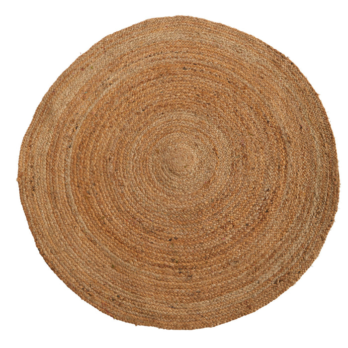 4' x 4' Hand Braided Boho Jute Round Rug