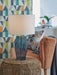 Tallow - Glass Table Lamp - Blue - Simple Home Plus