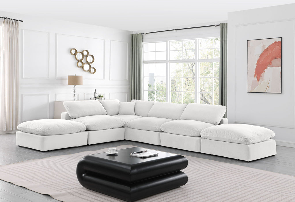 Comfy - 6 Piece Velvet Modular Sectional - Simple Home Plus