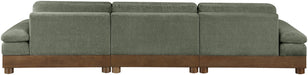 Turin - Chenille Fabric Upholstered Modular Sectional - Green - Simple Home Plus