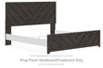 Prendonea - King Panel Headboard/Footboard - Charcoal - Simple Home Plus