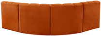 Arc - Velvet 4 Piece Corner Modular Sofa - Simple Home Plus