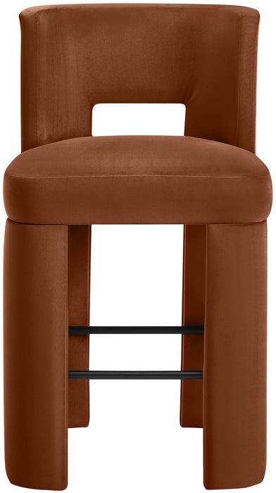 Zuno - Velvet Performance Fabric Upholstered Bar Stool (Set of 2) - Simple Home Plus