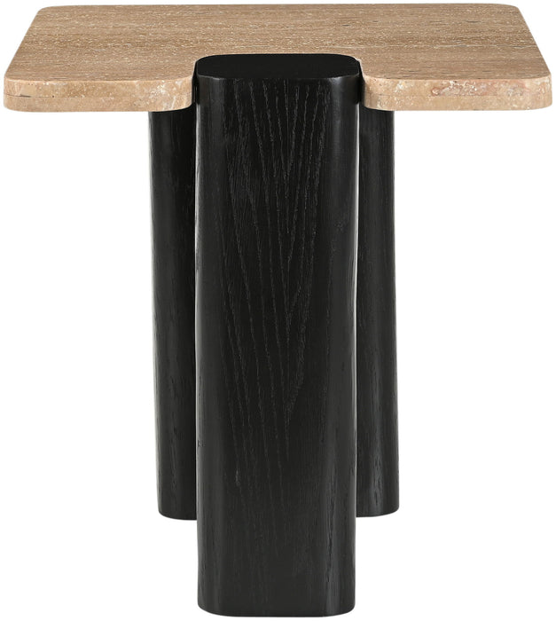 Ravenna - Genuine Travertine Top And Oak Wood Base Table - Simple Home Plus